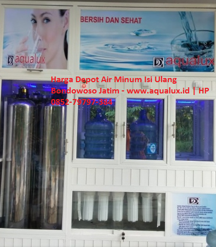 Harga Depot Air Minum Isi Ulang Bondowoso Jatim - www.aqualux.id HP 0852-79797-384