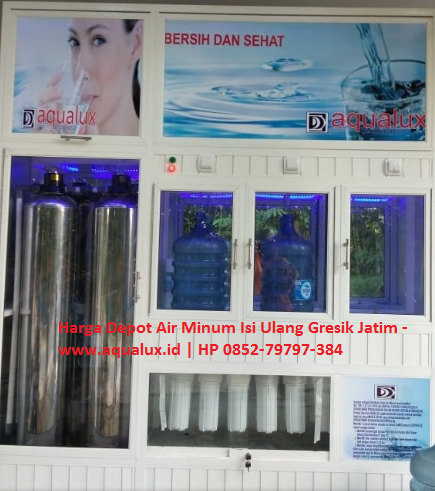 Harga Depot Air Minum Isi Ulang Gresik Jatim - www.aqualux.id HP 0852-79797-384