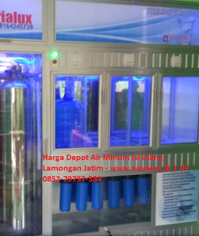 Harga Depot Air Minum Isi Ulang Lamongan Jatim - www.aqualux.id HP 0852-79797-384