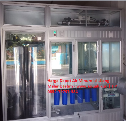 Harga Depot Air Minum Isi Ulang Malang Jatim - www.aqualux.id HP 0852-79797-384